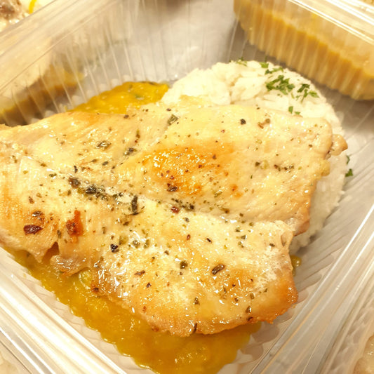 Pechuga a la plancha con locro y arroz